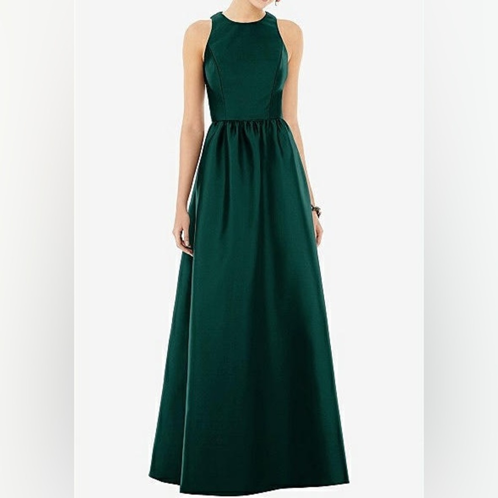 ALFRED SUNG Forest Green Maxi Dress
